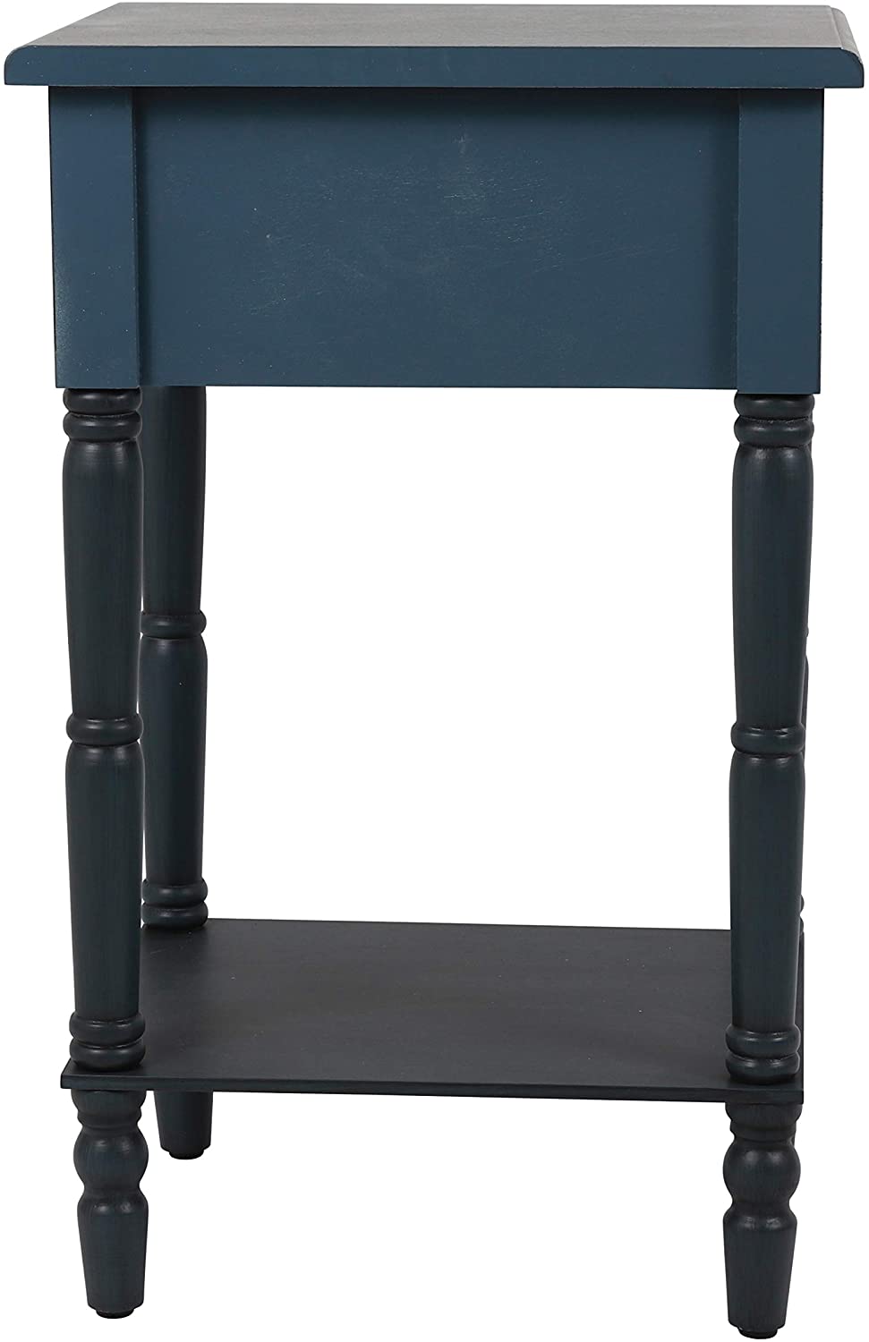 Side Tables Bailey Bead board 1-Drawer Accent Table, Antique Navy