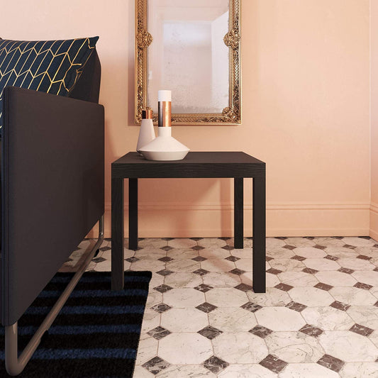 Side Tables: Black Wood Modern End Table