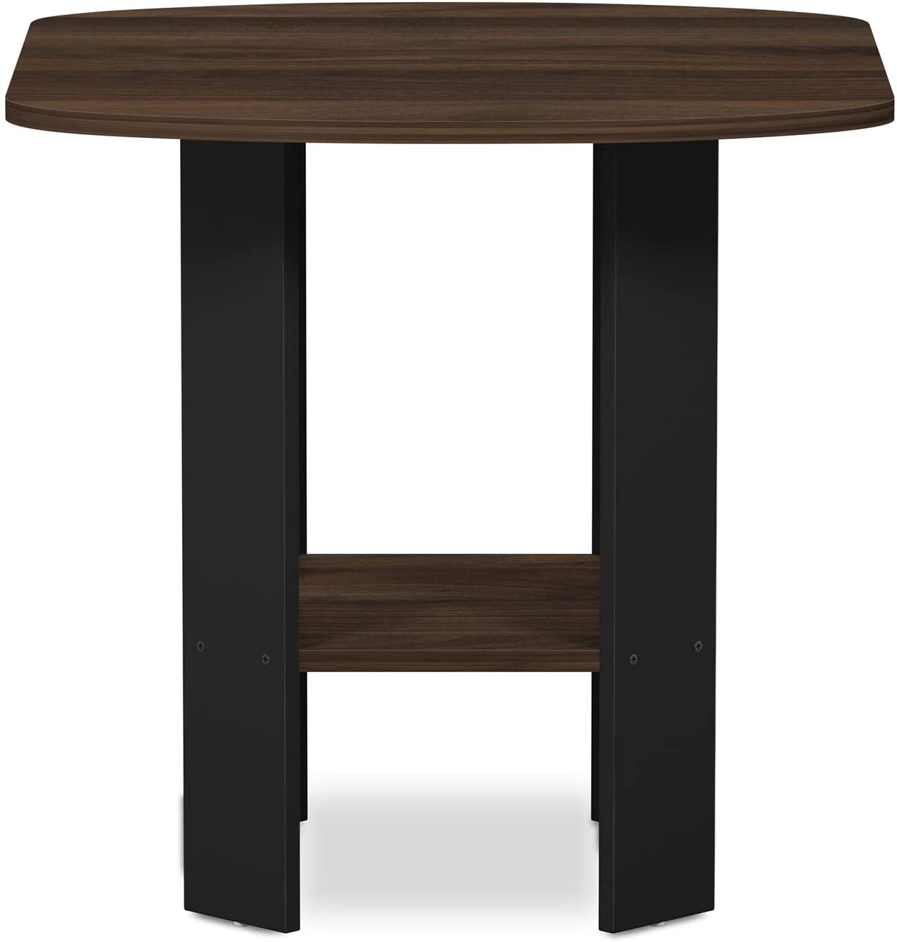 Side Tables Design End SideTable, 1 Pack, Columbia Walnut Black