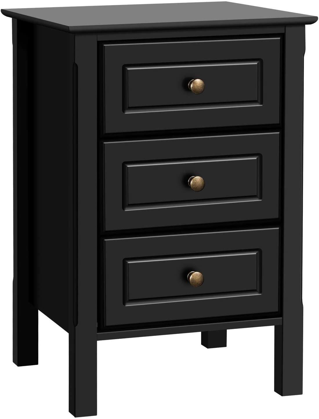 Side Tables: End Table with 3 Drawers