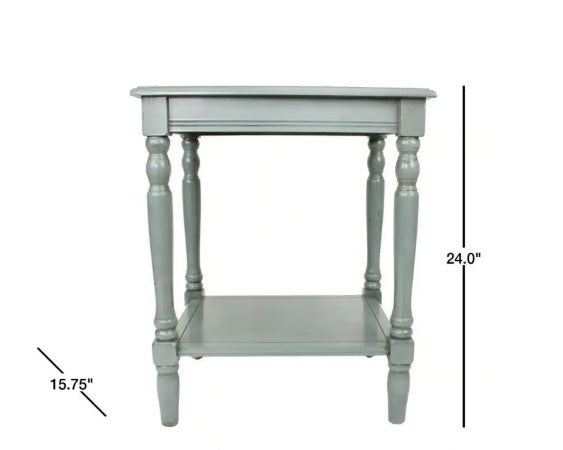 Side Tables Fits most Casual Decor, Antique Arctic Blue