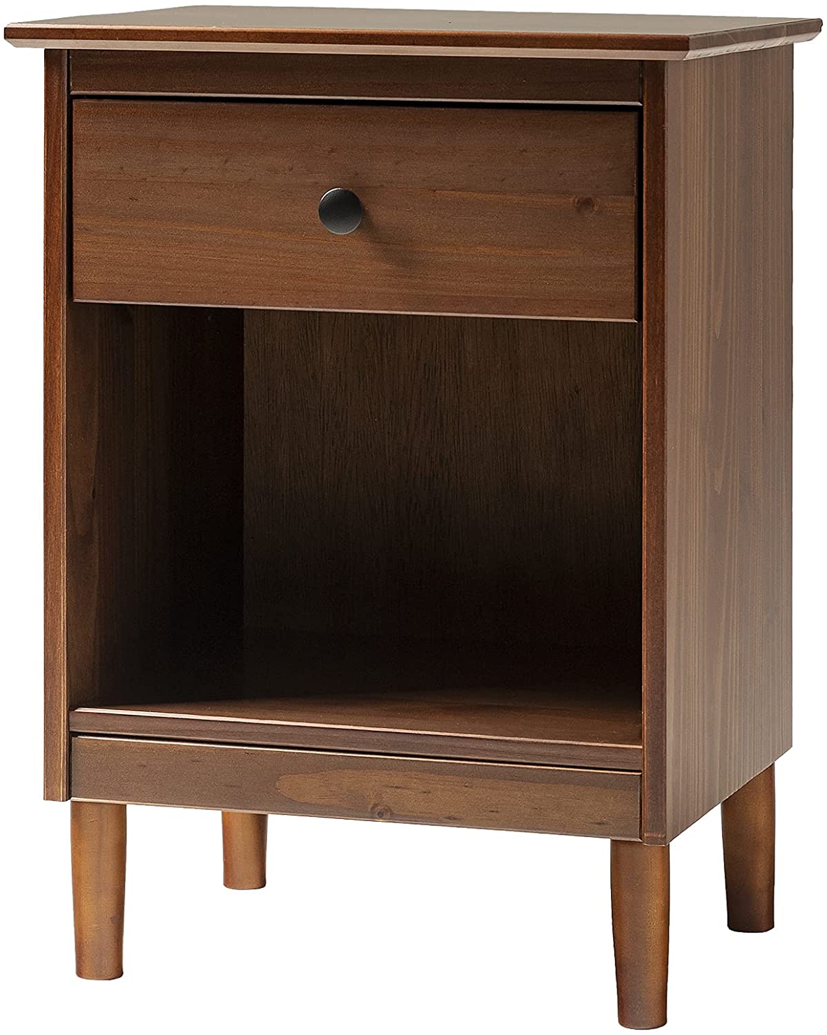 Side Tables: Modern 1-Drawer Solid Wood Nightstand Set