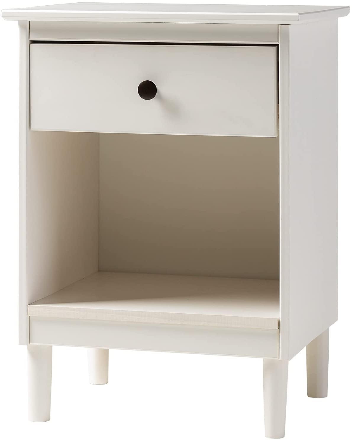 Side Tables: Modern 1-Drawer Solid Wood Nightstand Set