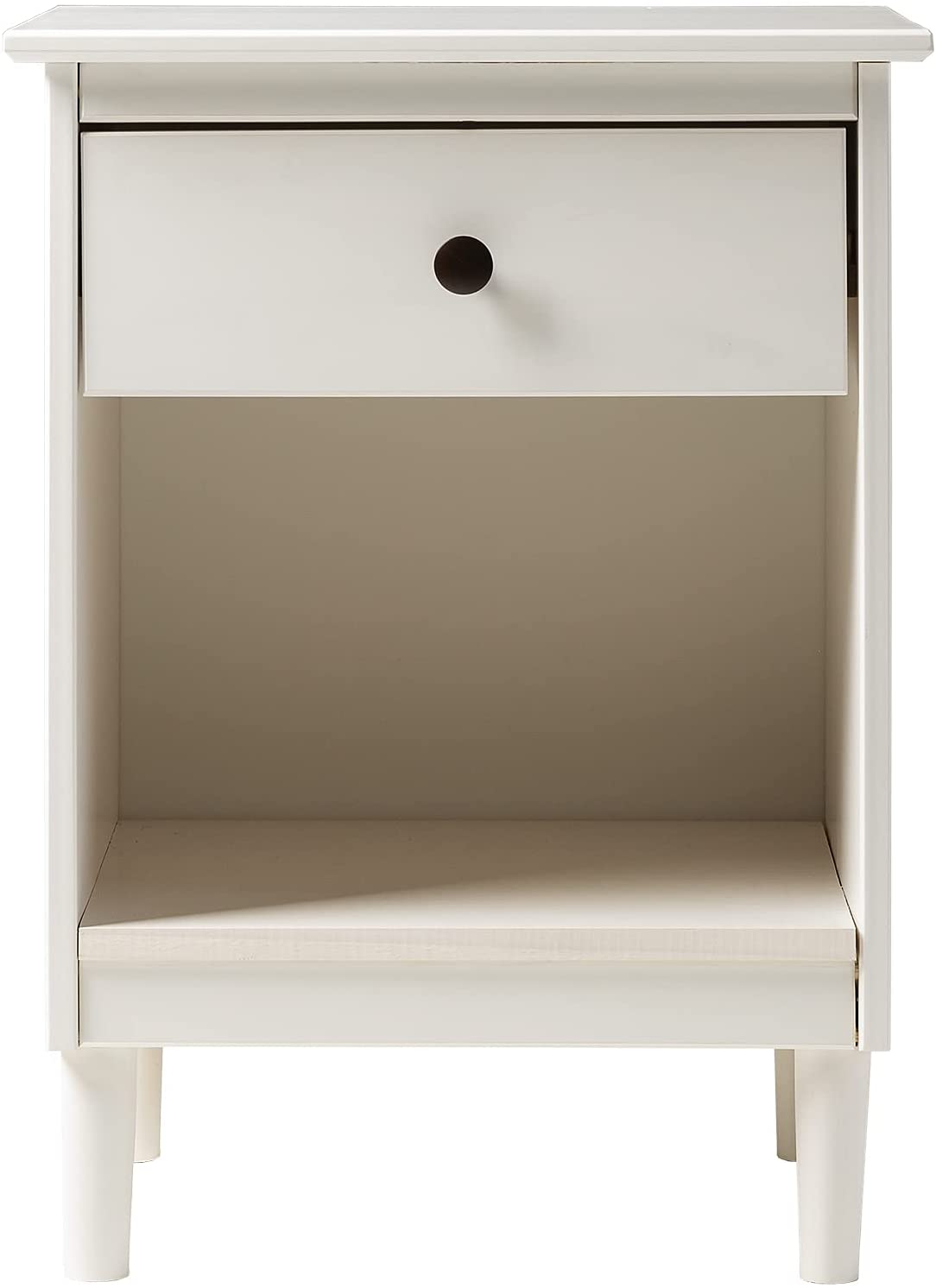 Side Tables: Modern 1-Drawer Solid Wood Nightstand Set