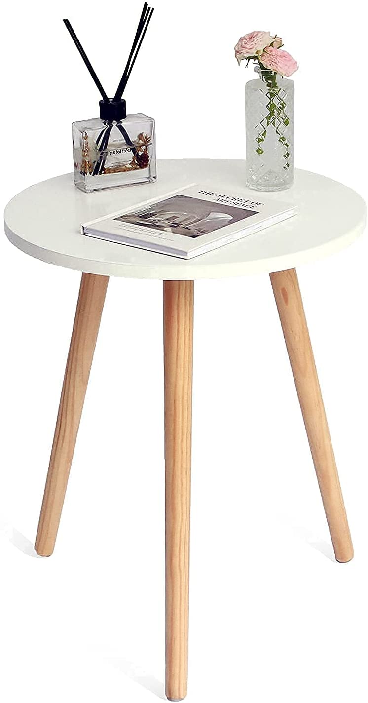Side Tables: Modern Round Nightstand End Table