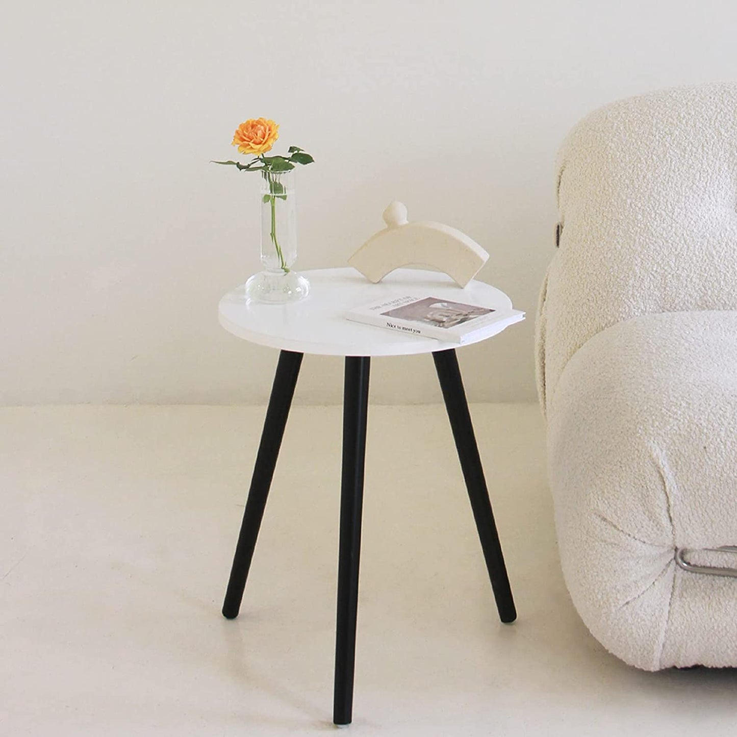 Side Tables: Modern Round Nightstand End Table