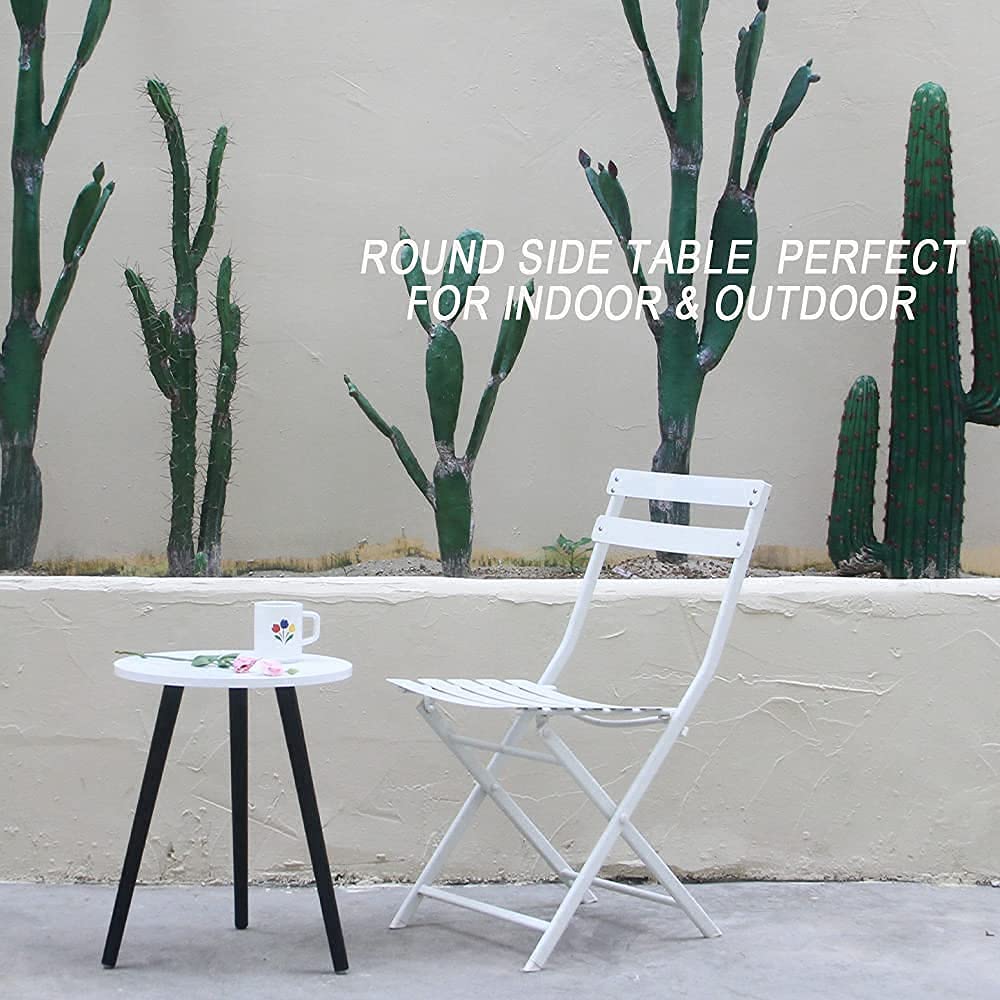 Side Tables: Modern Round Nightstand End Table