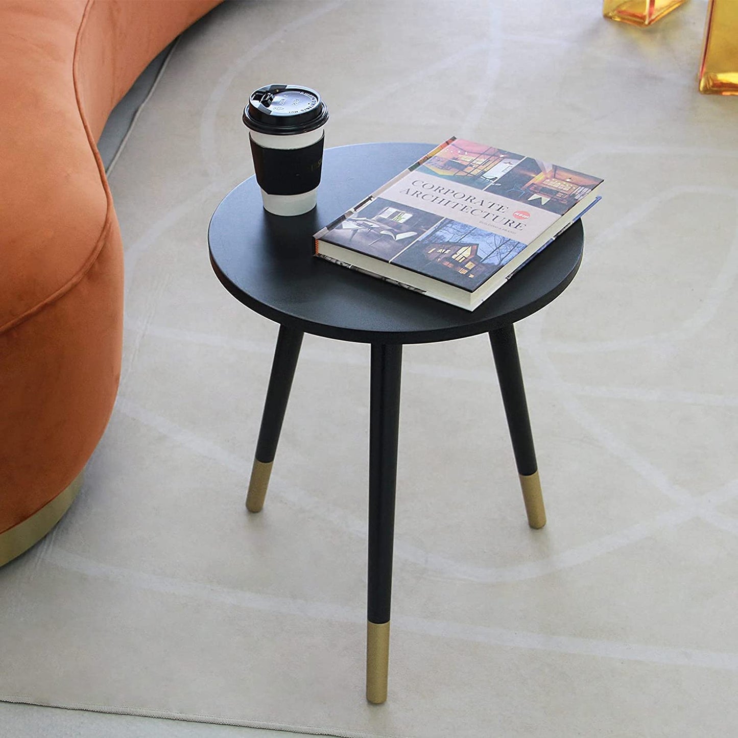 Side Tables: Modern Round Nightstand End Table