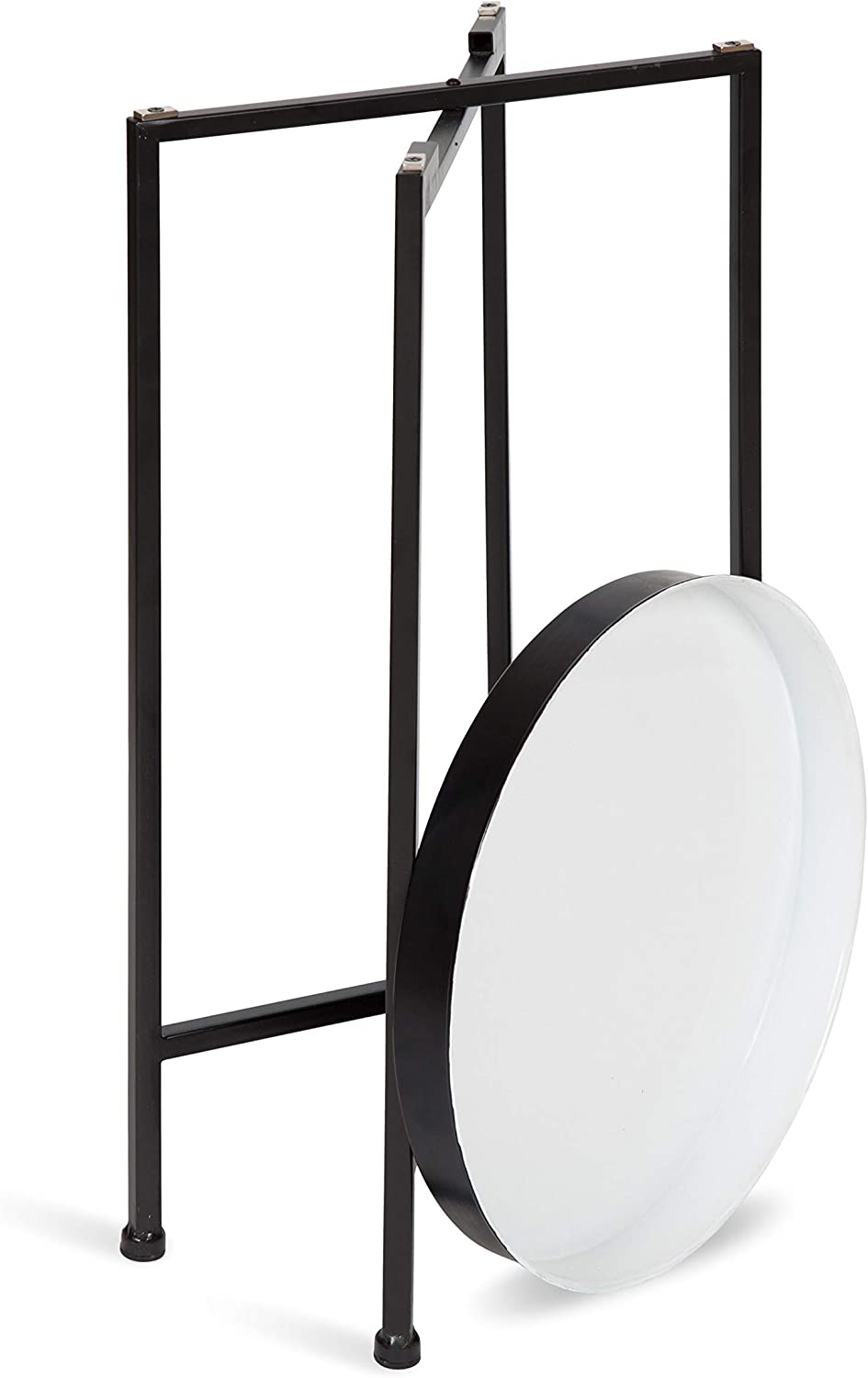 Side Tables: Round Foldable Tray Table, Detachable Magnetic Tabletop