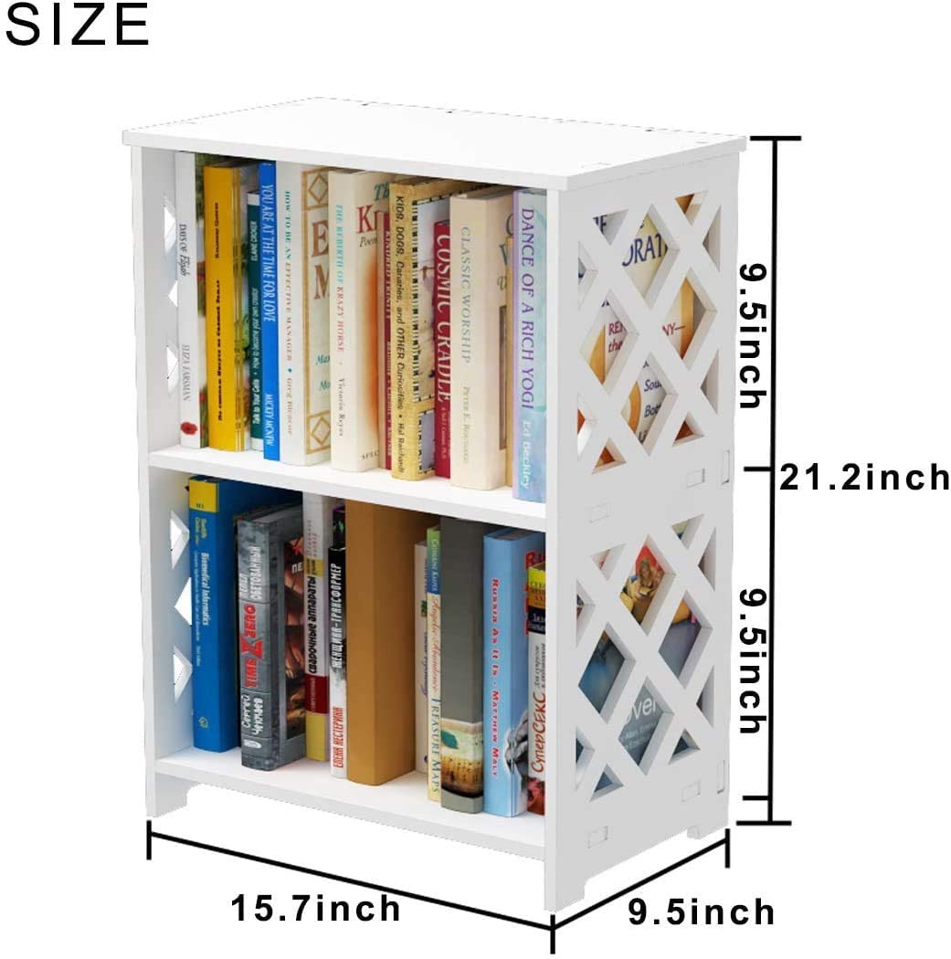 Side Tables: Small Bookcase Bookshelf for Small Spaces, Living Room, Bedroom, Office, Sofa, Entryway