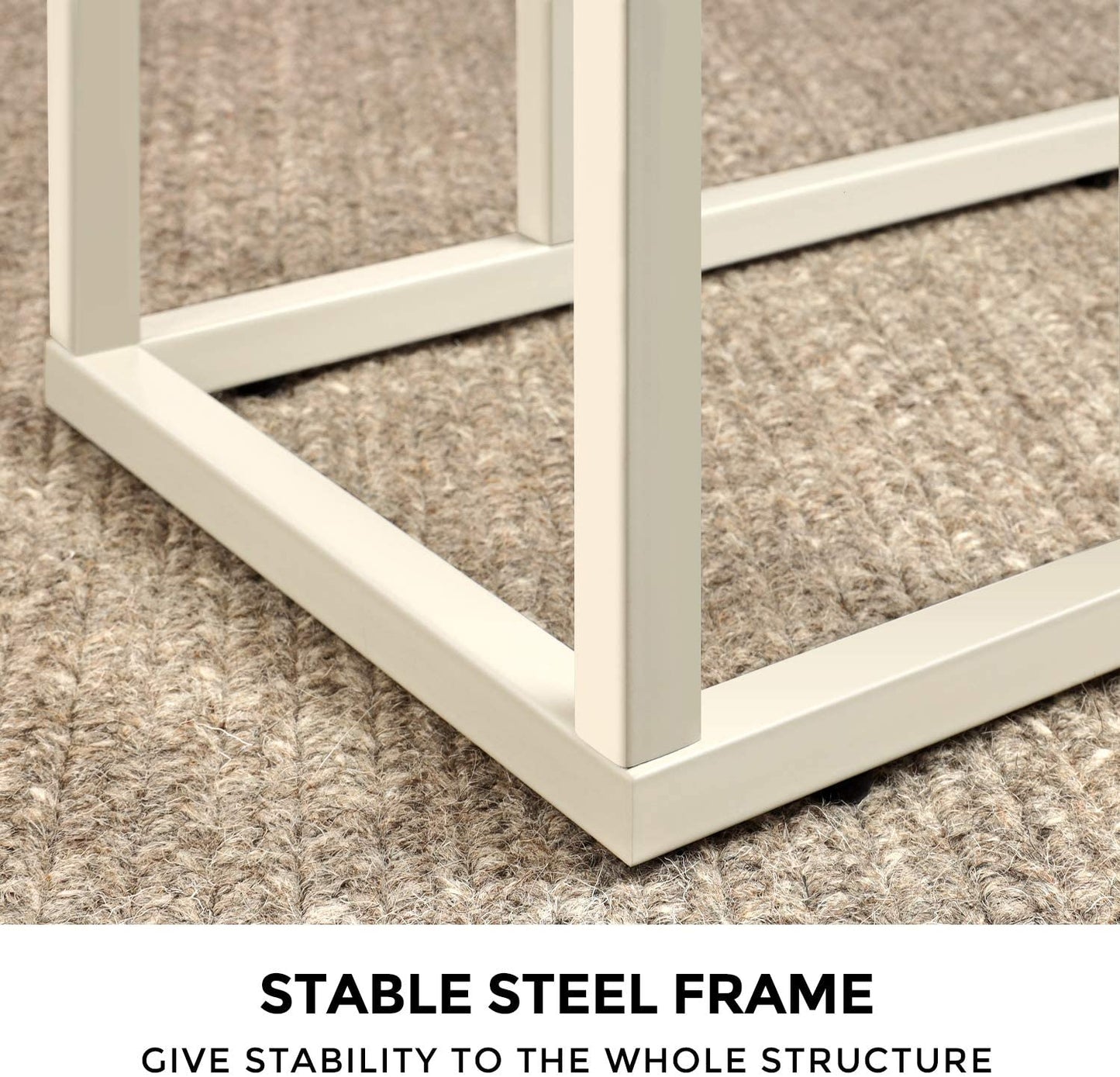 Side Tables : Snack Side Table, C Shaped End Table for Sofa Couch and Bed