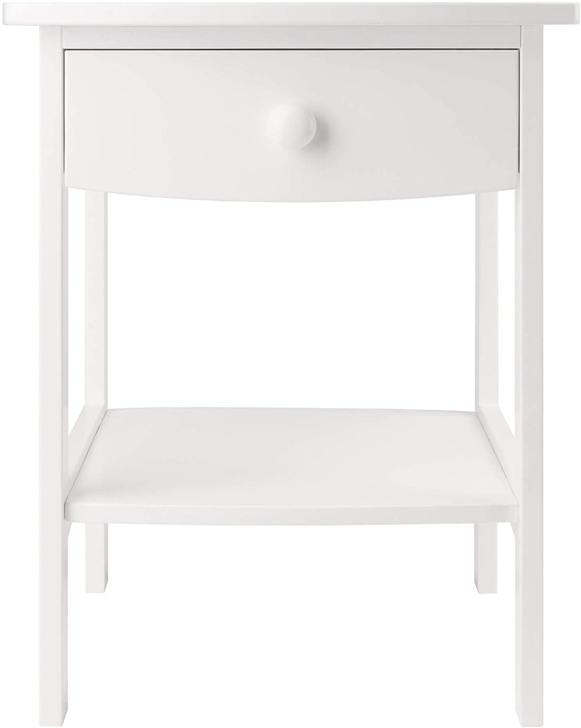 Side Tables: Wood Claire Accent Table, White