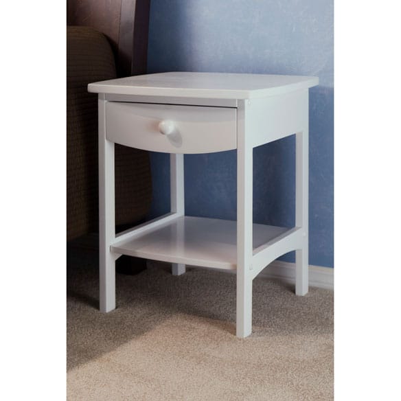Side Tables: Wood Claire Accent Table, White