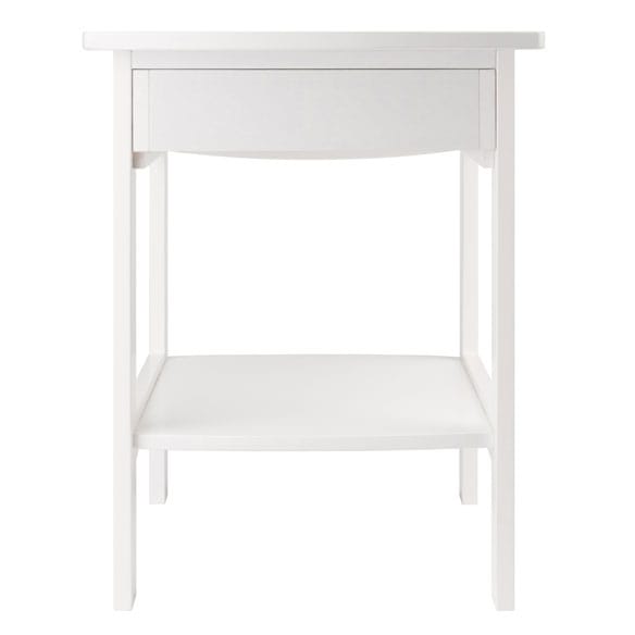 Side Tables: Wood Claire Accent Table, White