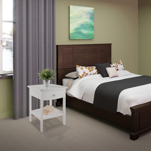 Side Tables: Wood Claire Accent Table, White