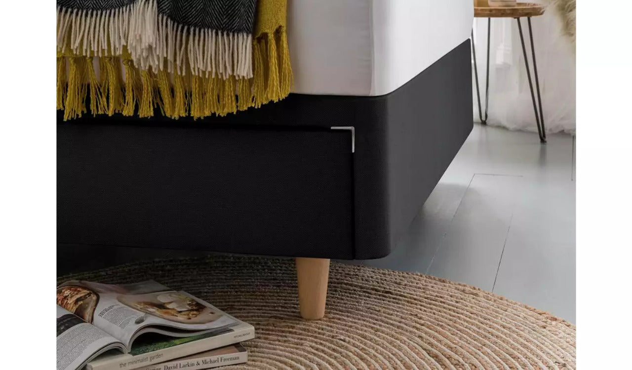Single Bed: Ebony 2 Drawer Single Divan Bed
