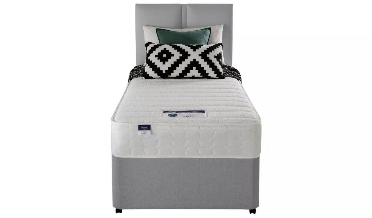 Divan Bed: Light Grey Divan Bed