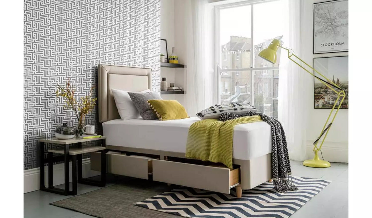 Single Bed: Single 2 Drawer Divan Bed