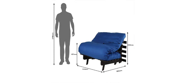 Futon: Wooden Single Futon Sofa Cum Bed