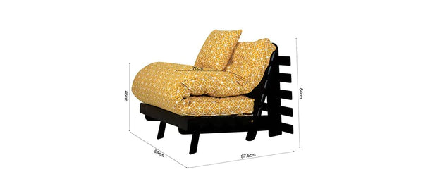 Futon: Wooden Single Futon Sofa Cum Bed