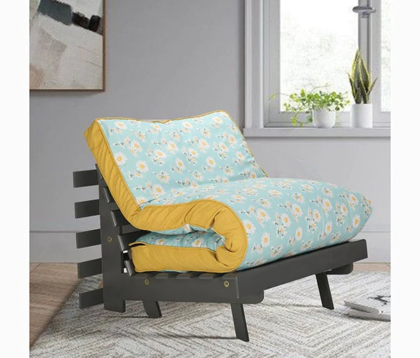 Futon: Wooden Single Futon Sofa Cum Bed