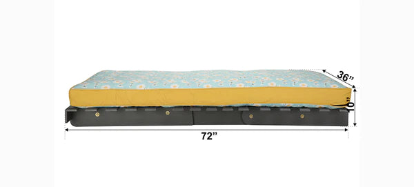 Futon: Wooden Single Futon Sofa Cum Bed