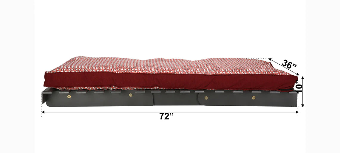Futon: Wooden Single Futon Sofa Cum Bed