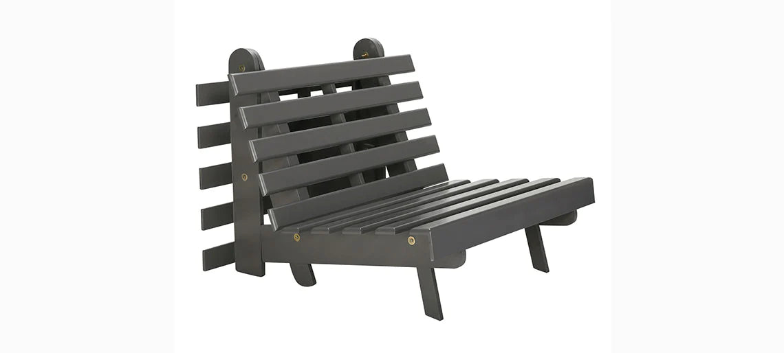 Futon: Wooden Single Futon Sofa Cum Bed