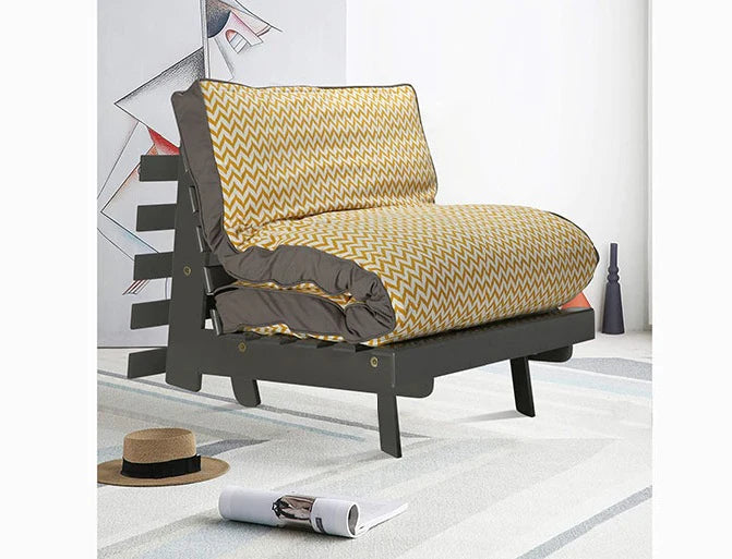 Futon: Wooden Single Futon Sofa Cum Bed
