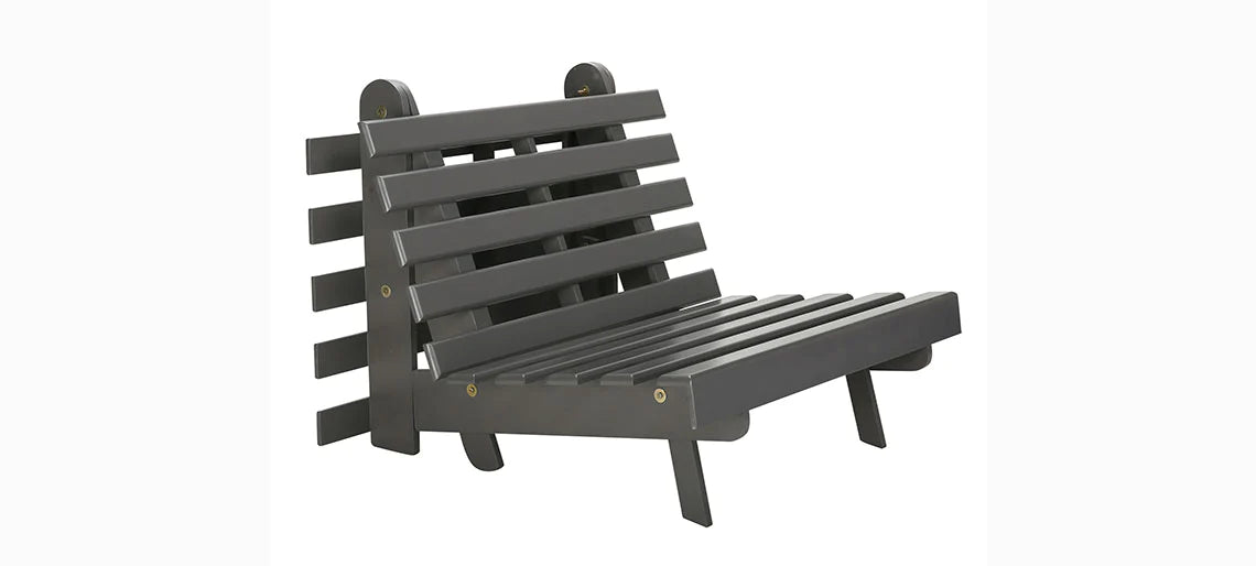 Futon: Wooden Single Futon Sofa Cum Bed