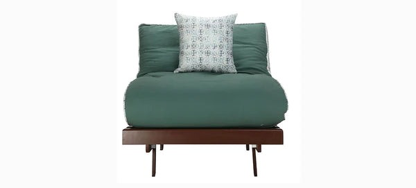 Futon: Wooden Single Futon Sofa Cum Bed