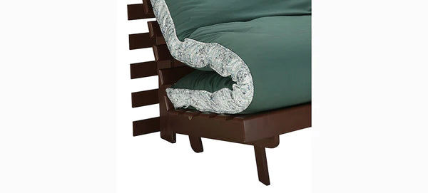 Futon: Wooden Single Futon Sofa Cum Bed