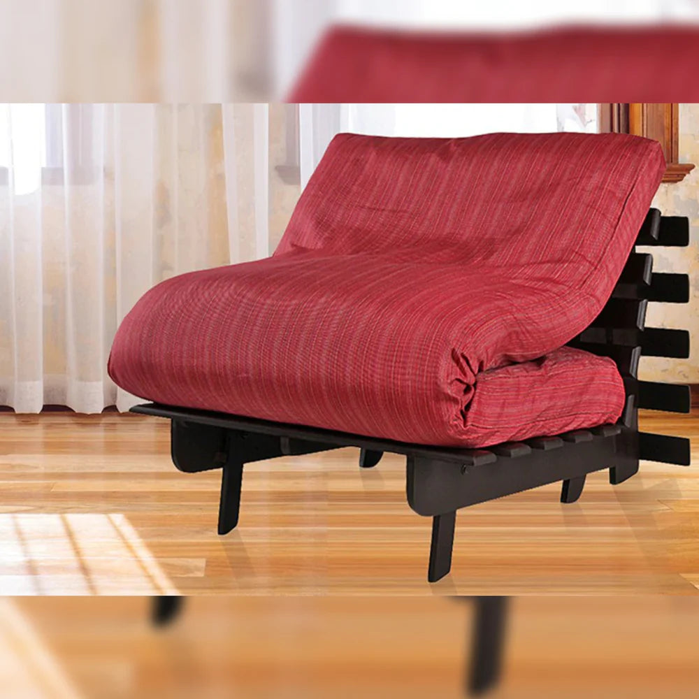 Futon: Wooden Single Futon Sofa Cum Bed