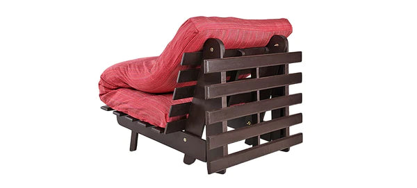 Futon: Wooden Single Futon Sofa Cum Bed