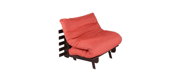 Futon: Wooden Single Futon Sofa Cum Bed