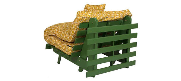 Futon: Wooden Single Futon Sofa Cum Bed