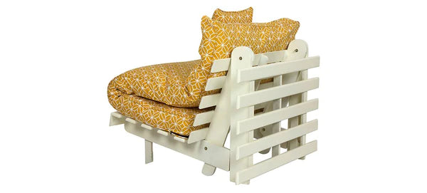 Futon: Wooden Single Futon Sofa Cum Bed