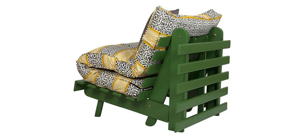 Futon: Wooden Single Futon Sofa Cum Bed