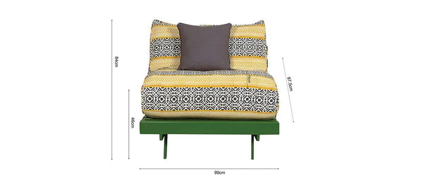 Futon: Wooden Single Futon Sofa Cum Bed