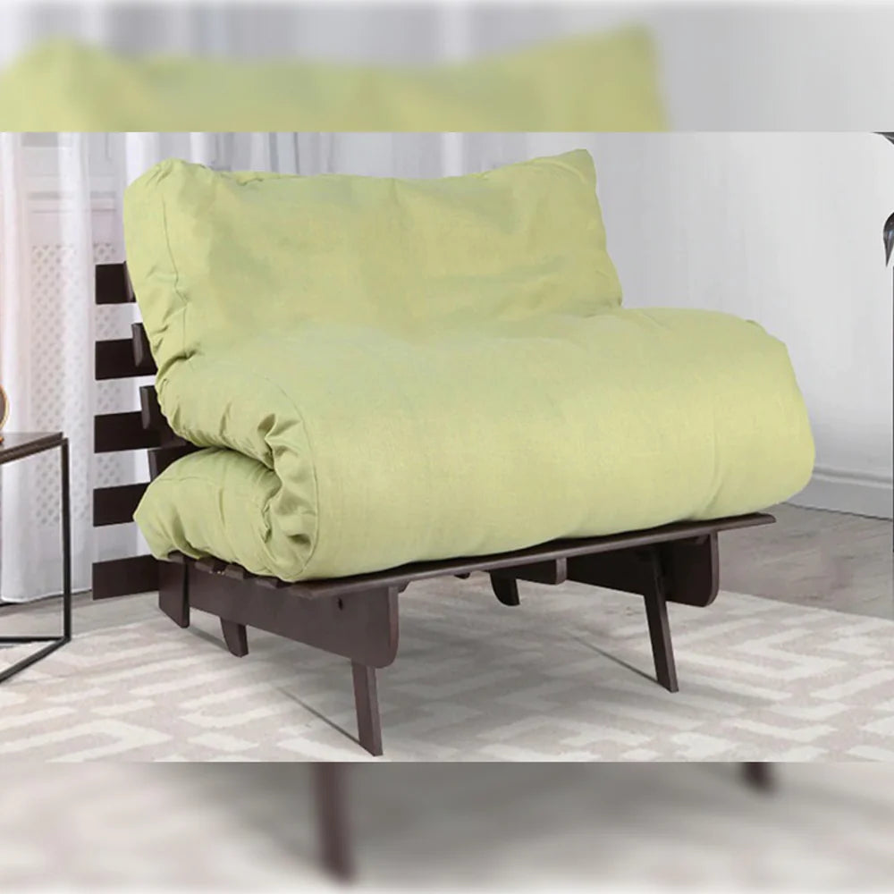 Futon: Wooden Single Futon Sofa Cum Bed