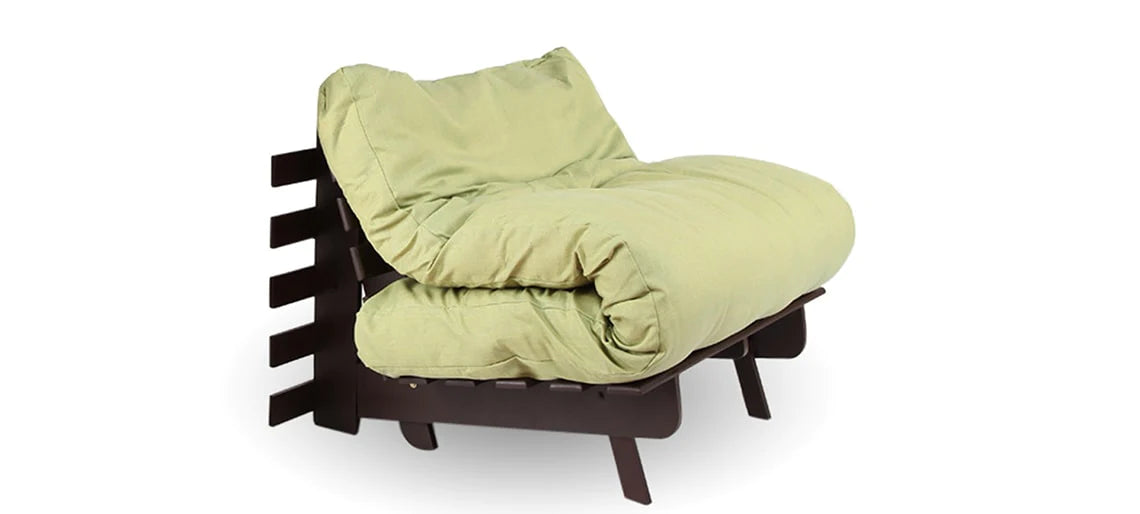 Futon: Wooden Single Futon Sofa Cum Bed