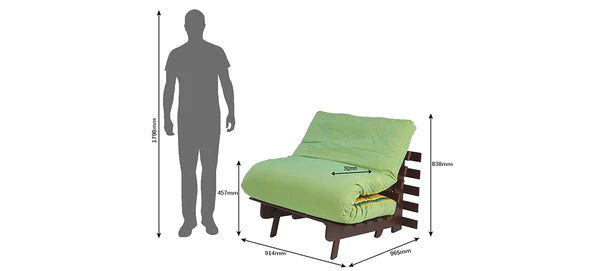 Futon: Wooden Single Futon Sofa Cum Bed