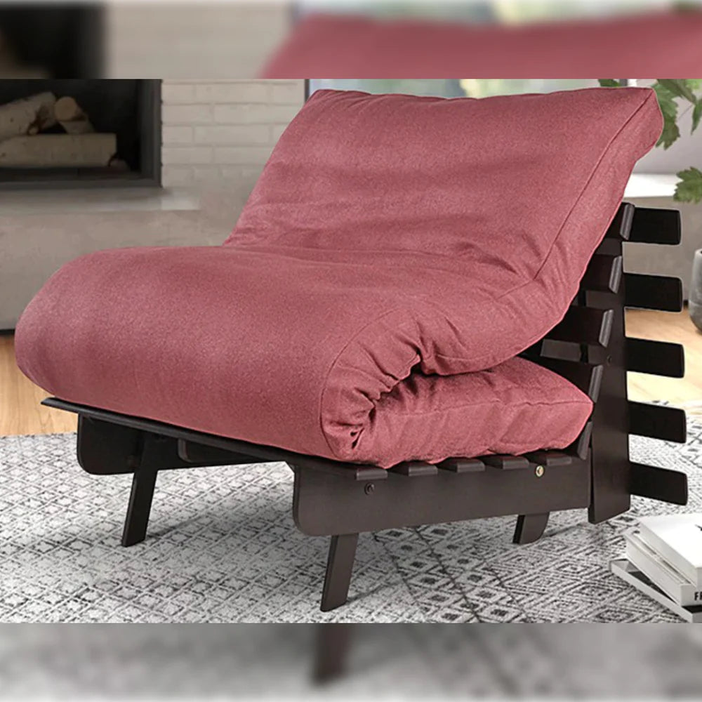 Futon: Wooden Single Futon Sofa Cum Bed