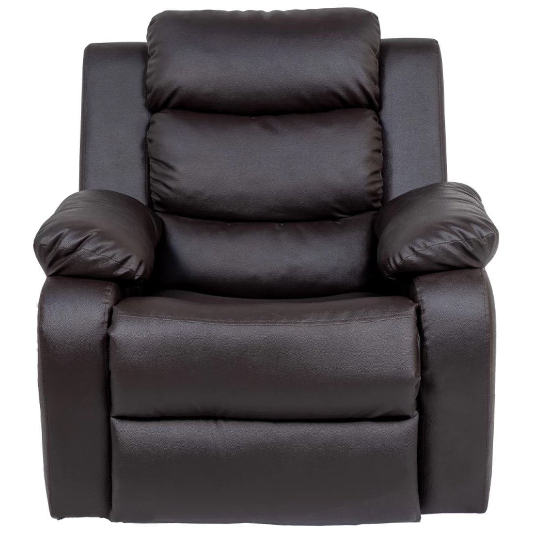 Single Seater 1 Seat Recliner Sofa with Premium Leatherette, Brown
