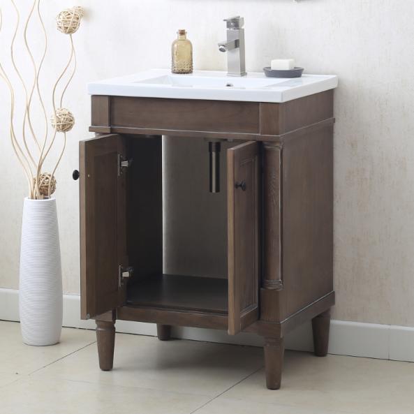 Single Sink Vanities: 24 in. Free Standing Single Vanity