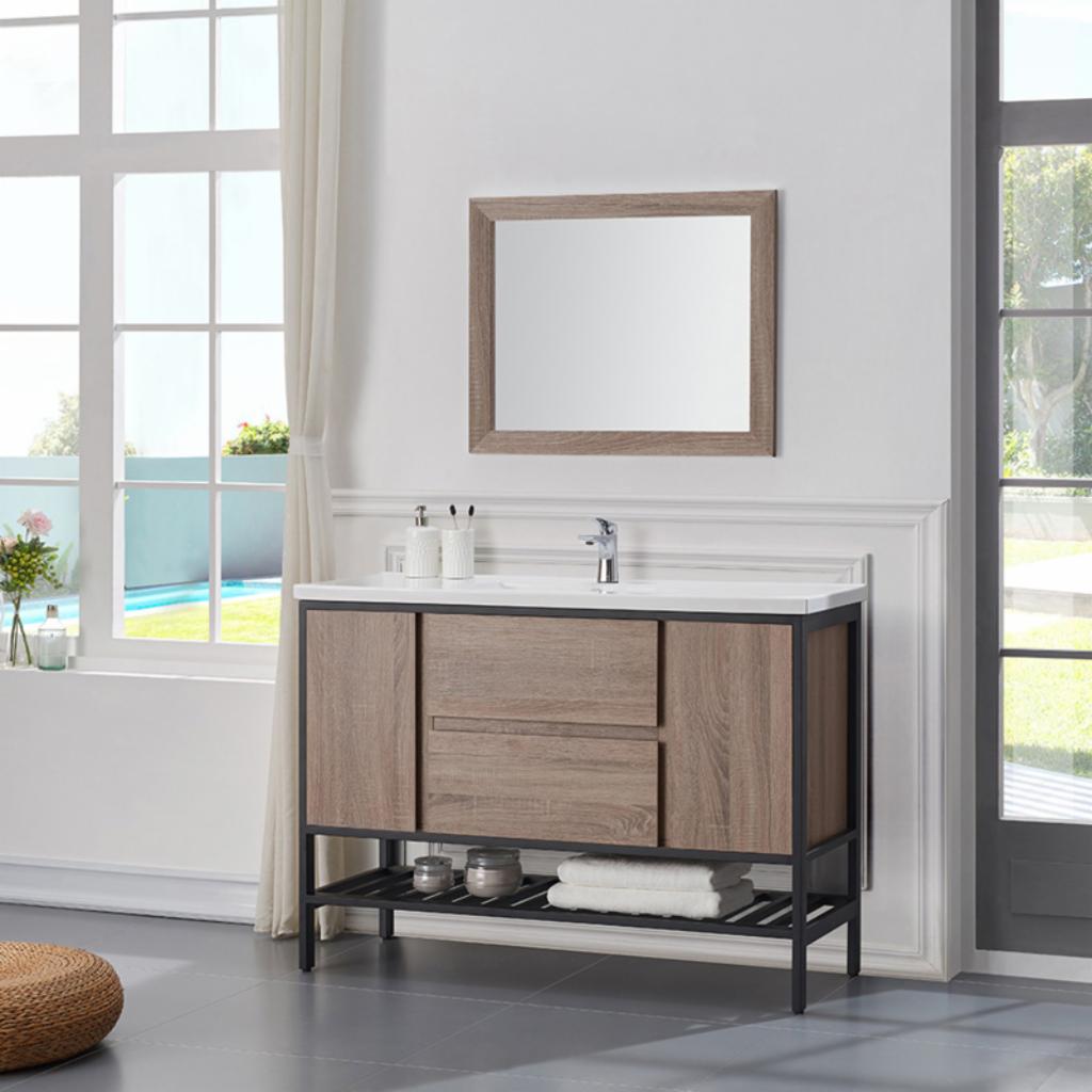 Single Sink Vanities: 48 in. Single Bathroom Vanity
