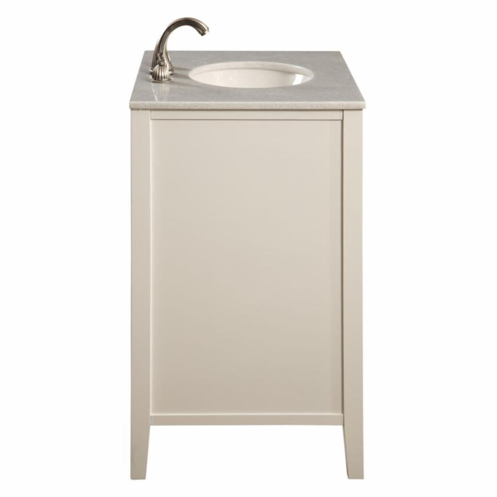 Single Sink Vanities: Single Bathroom Vanity Set - White