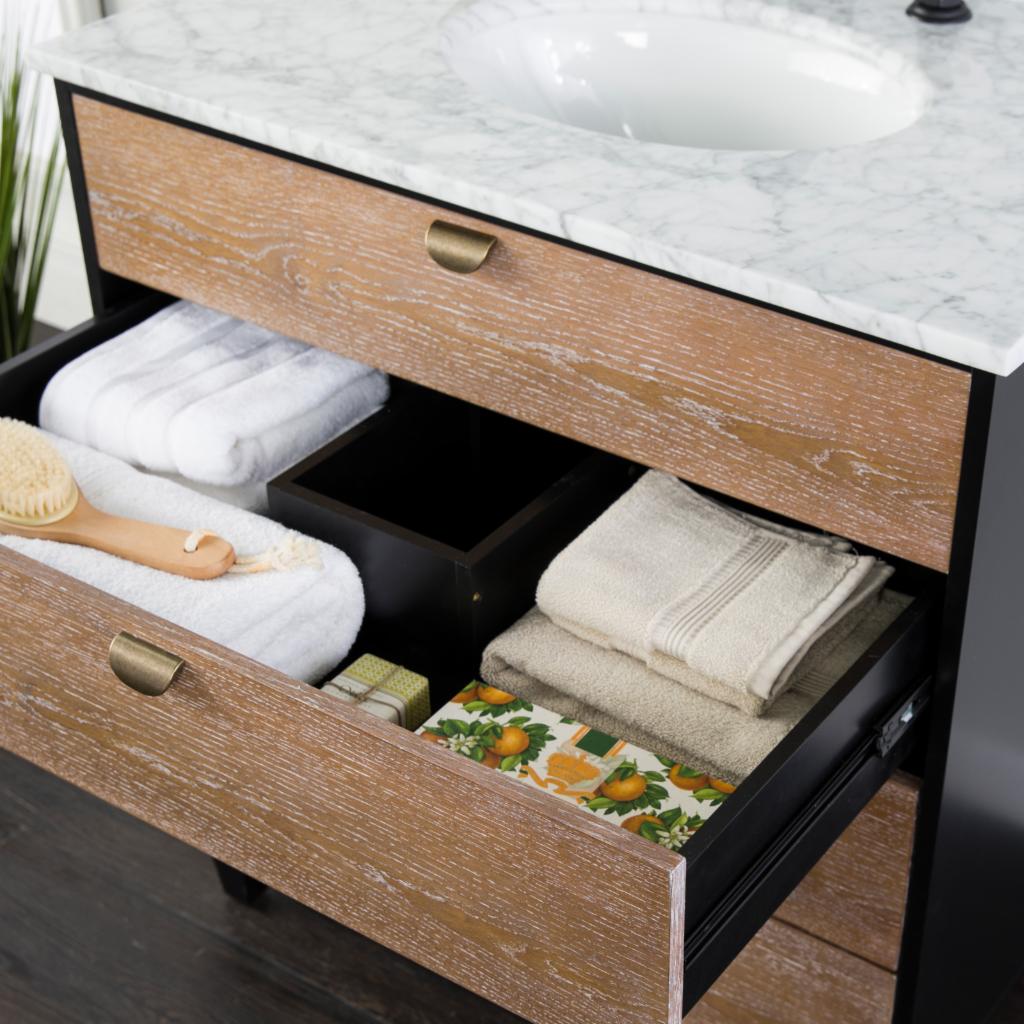 Single Sink Vanities: Vanity Sink with Marble Top
