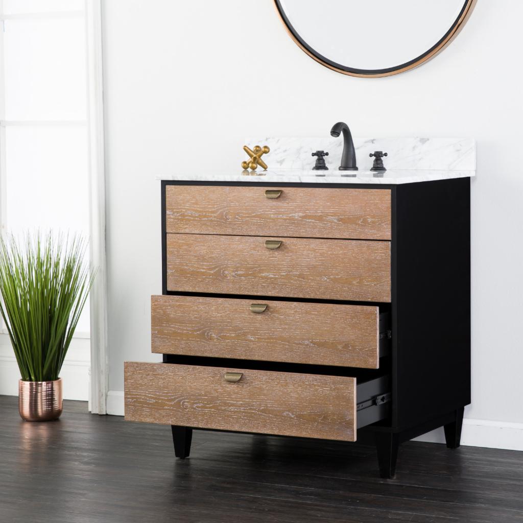 Single Sink Vanities: Vanity Sink with Marble Top