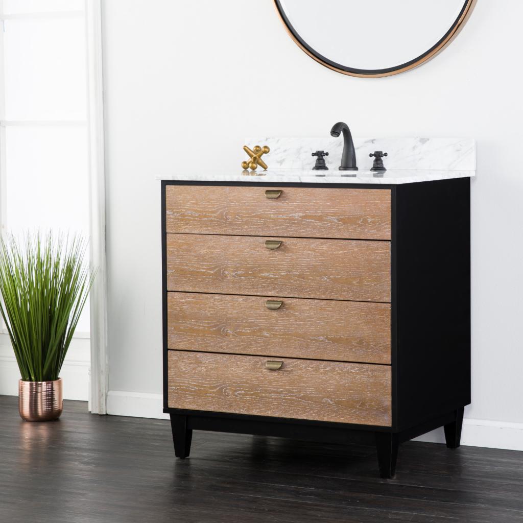 Single Sink Vanities: Vanity Sink with Marble Top